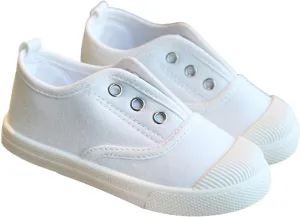 1 to 9 Years Boy Girl Slip On Canvas Sneaker, Kids Low Top Casual Fashion Shoes, Comfy Lace-Up Walking Shoes