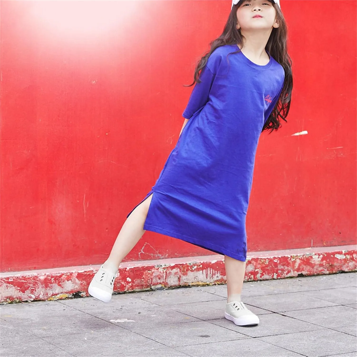 1 to 9 Years Boy Girl Slip On Canvas Sneaker, Kids Low Top Casual Fashion Shoes, Comfy Lace-Up Walking Shoes
