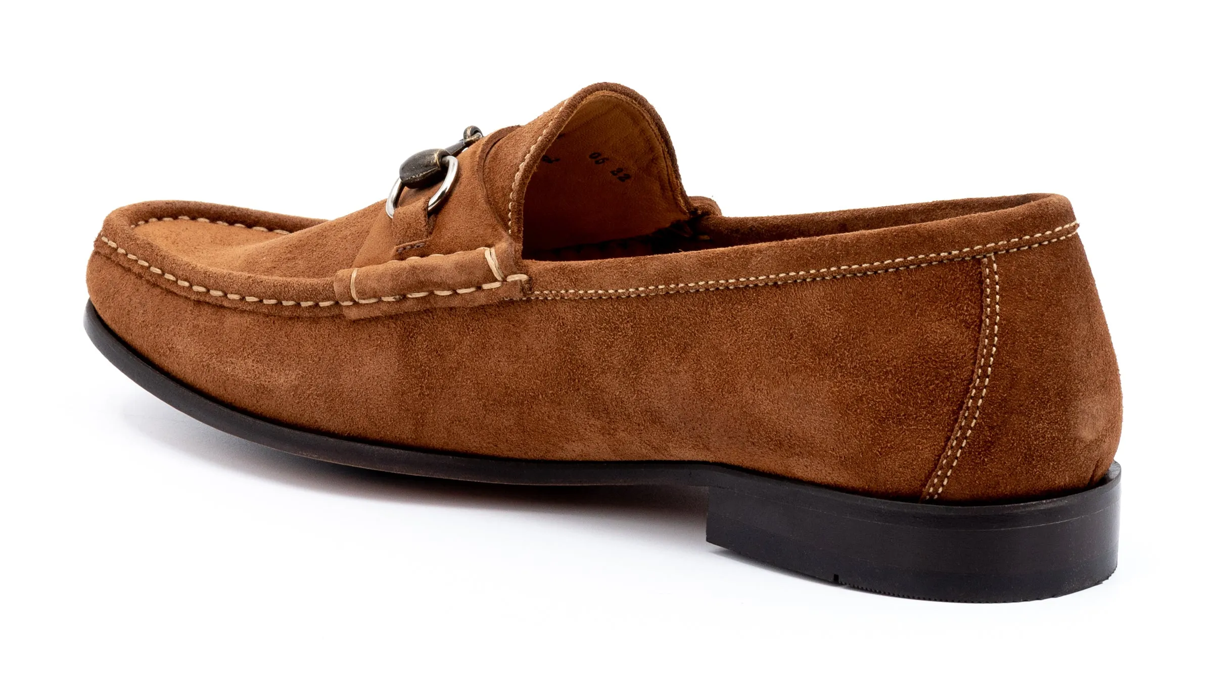 Addison Suede Horse Bit Loafers - Snuff