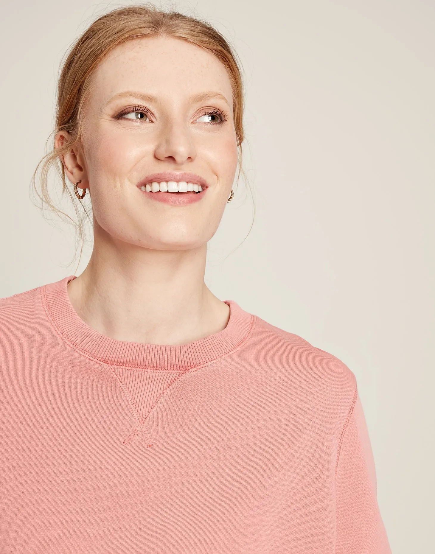 Amina Crew Neck Sweatshirt - Soft Pink