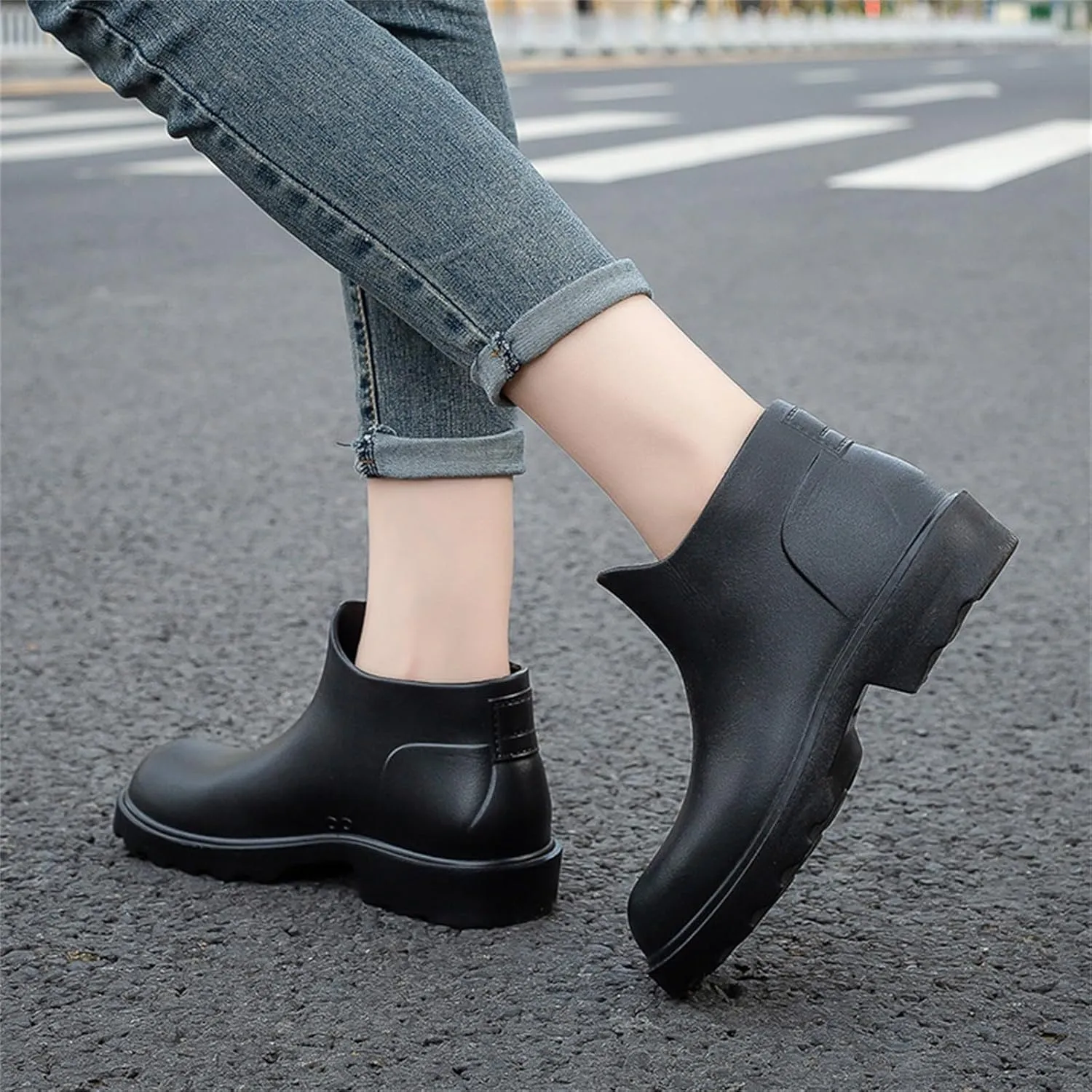 Ankle Rain Boots for Women Waterproof Fashion Short Tube Water Proof Non Slip Rain Boots Non Slip Fishing Shoes