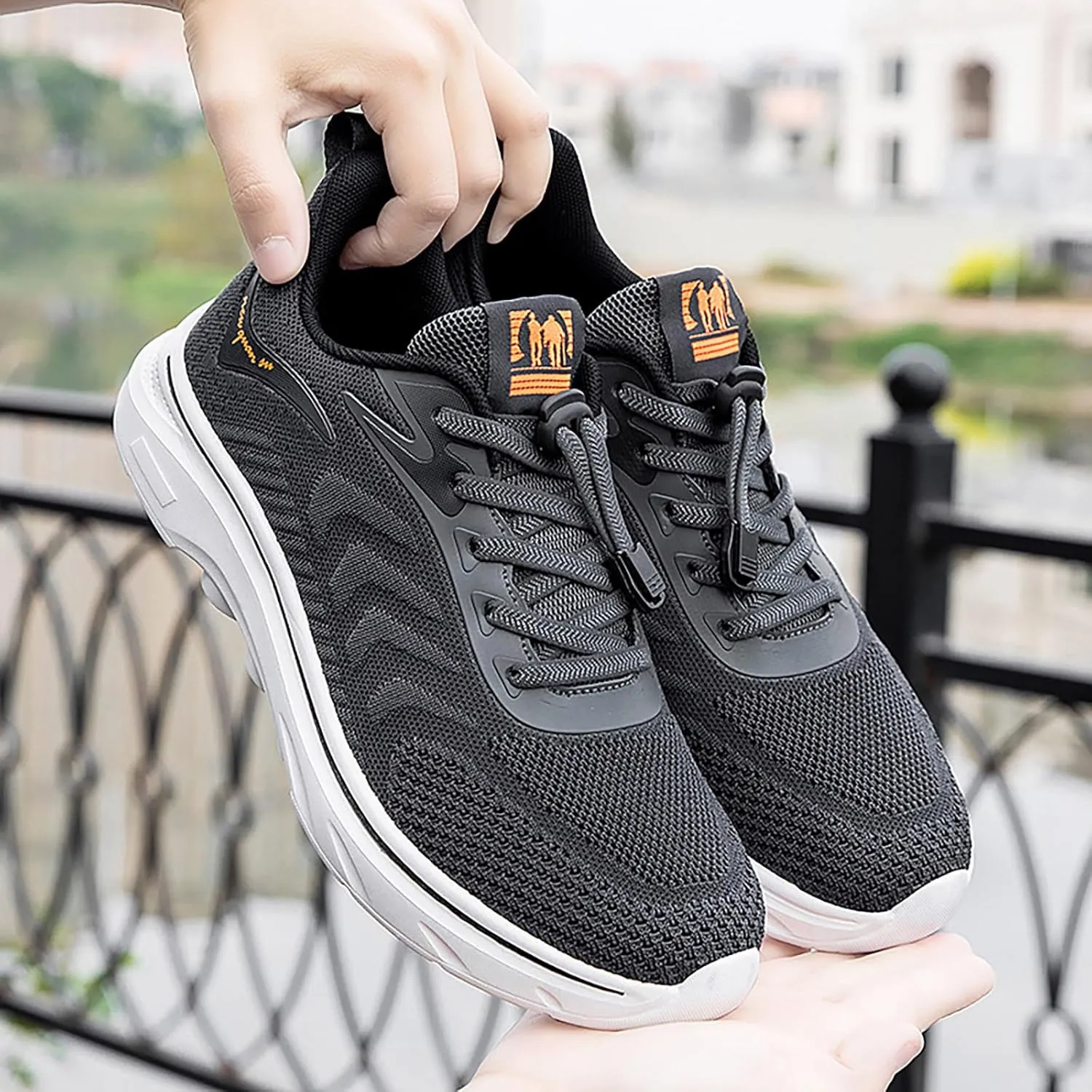 Arch Support Fitness Sneaker for Men Breathable Mesh Comfortable Tennis Shoe Men's Classic Casual Walking Shoes