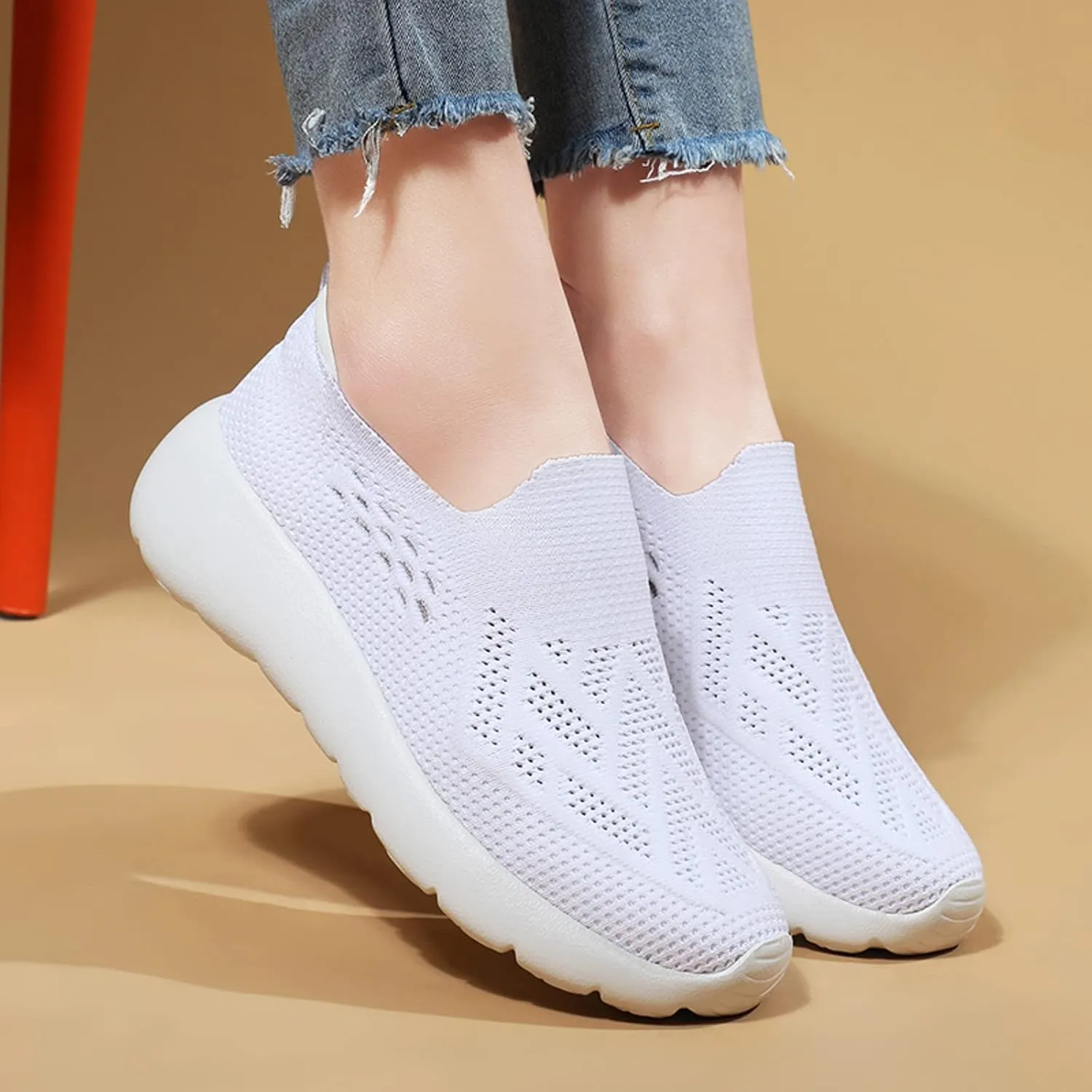 Arch Support Platform Sneakers for Women Platform Thick Sole Classic Rubber Sole Shoes Sparkly Shoe for Women
