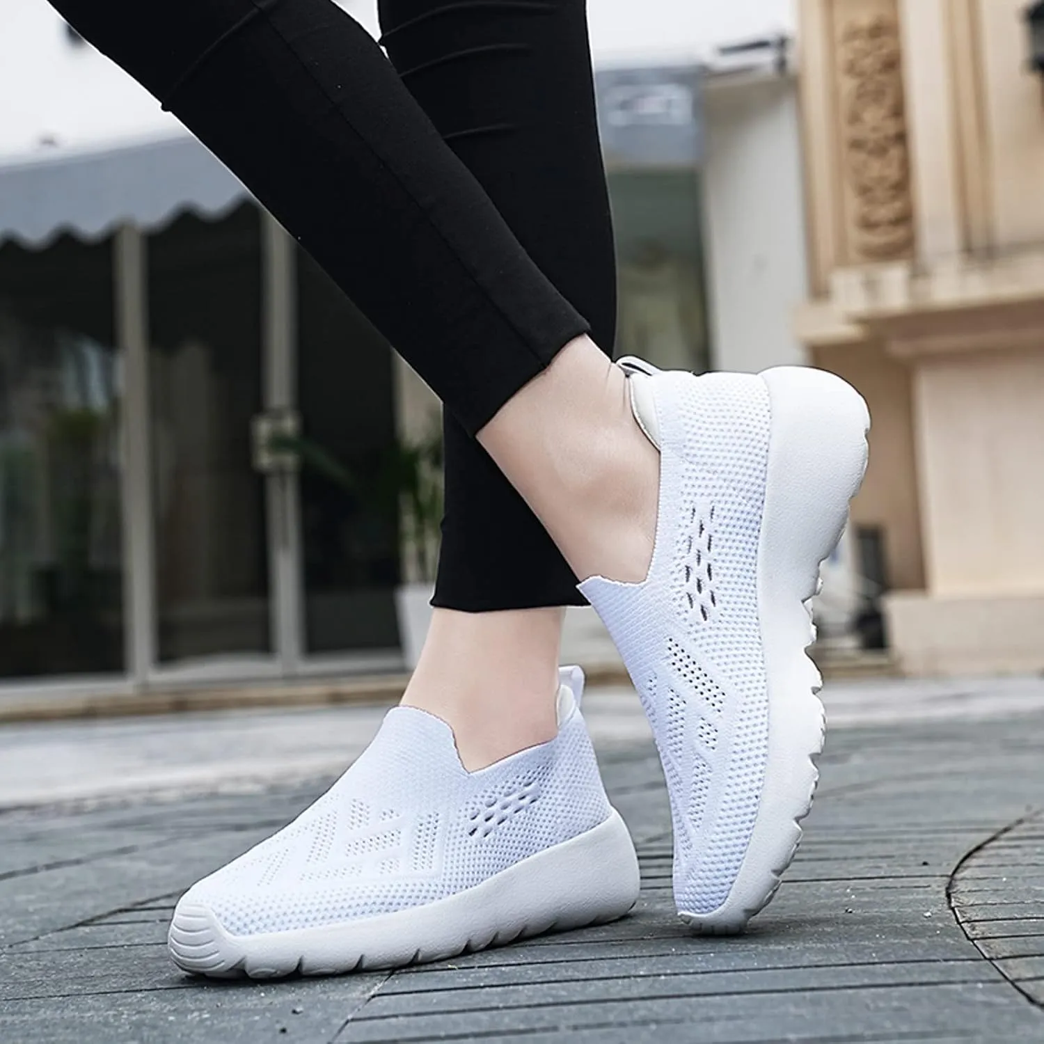 Arch Support Platform Sneakers for Women Platform Thick Sole Classic Rubber Sole Shoes Sparkly Shoe for Women