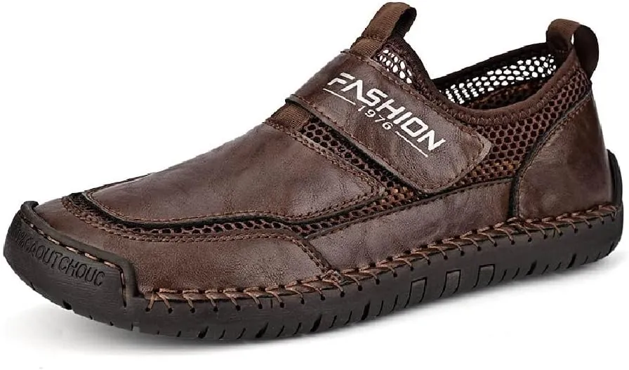 Asifn Men's Casual Loafers Breathable Non-Slip Driving Shoes Comfortable Walking Shoes Business Leather Shoes