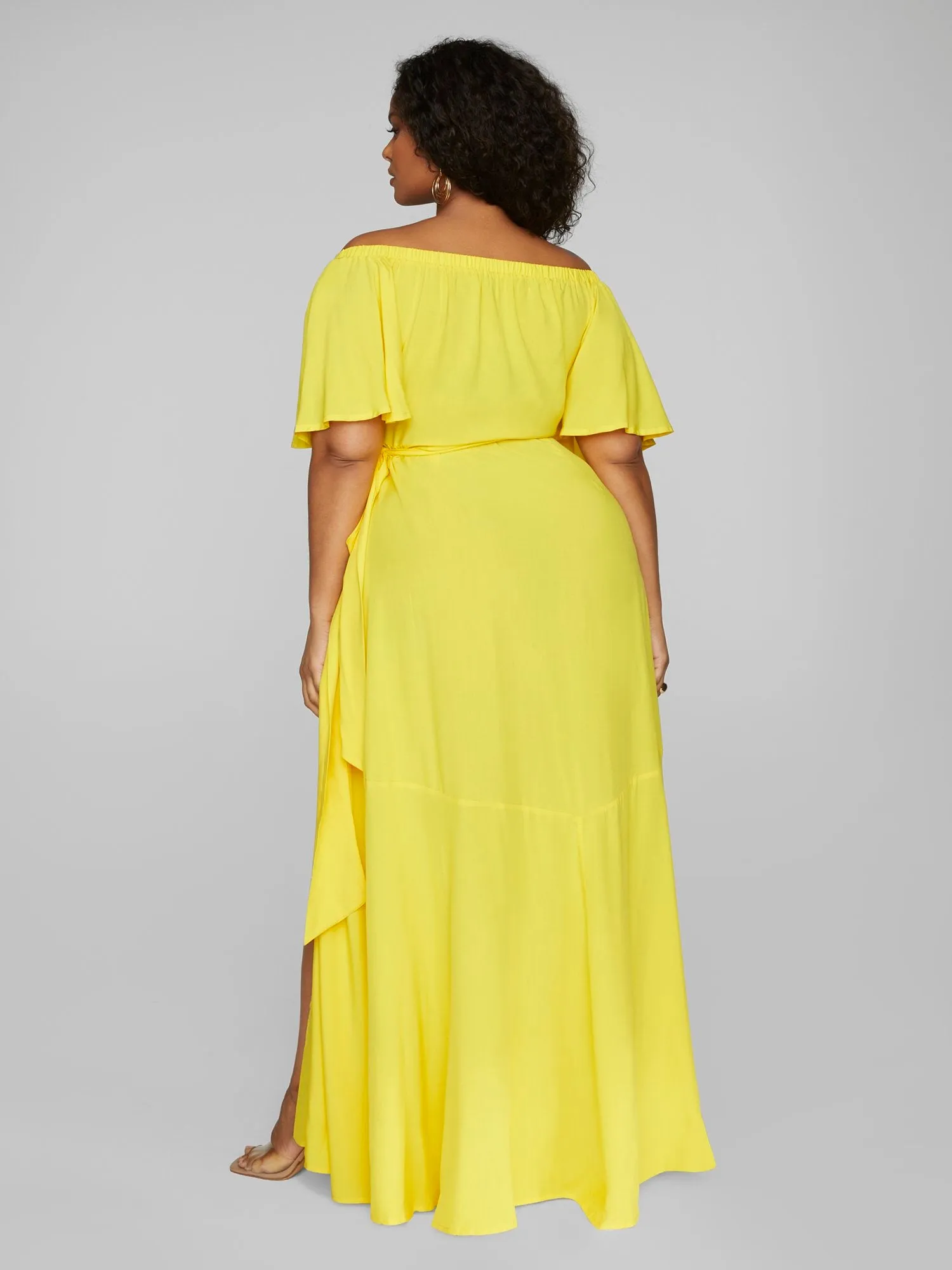 Athena Off The Shoulder Wrap Maxi Dress