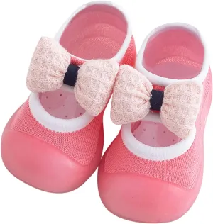 Baby Walking Shoes,Baby Sock Shoes Toddler Newborn Boys Girls Shoes Cute Bowknot Soft Antislip First Walking 0-3 Years