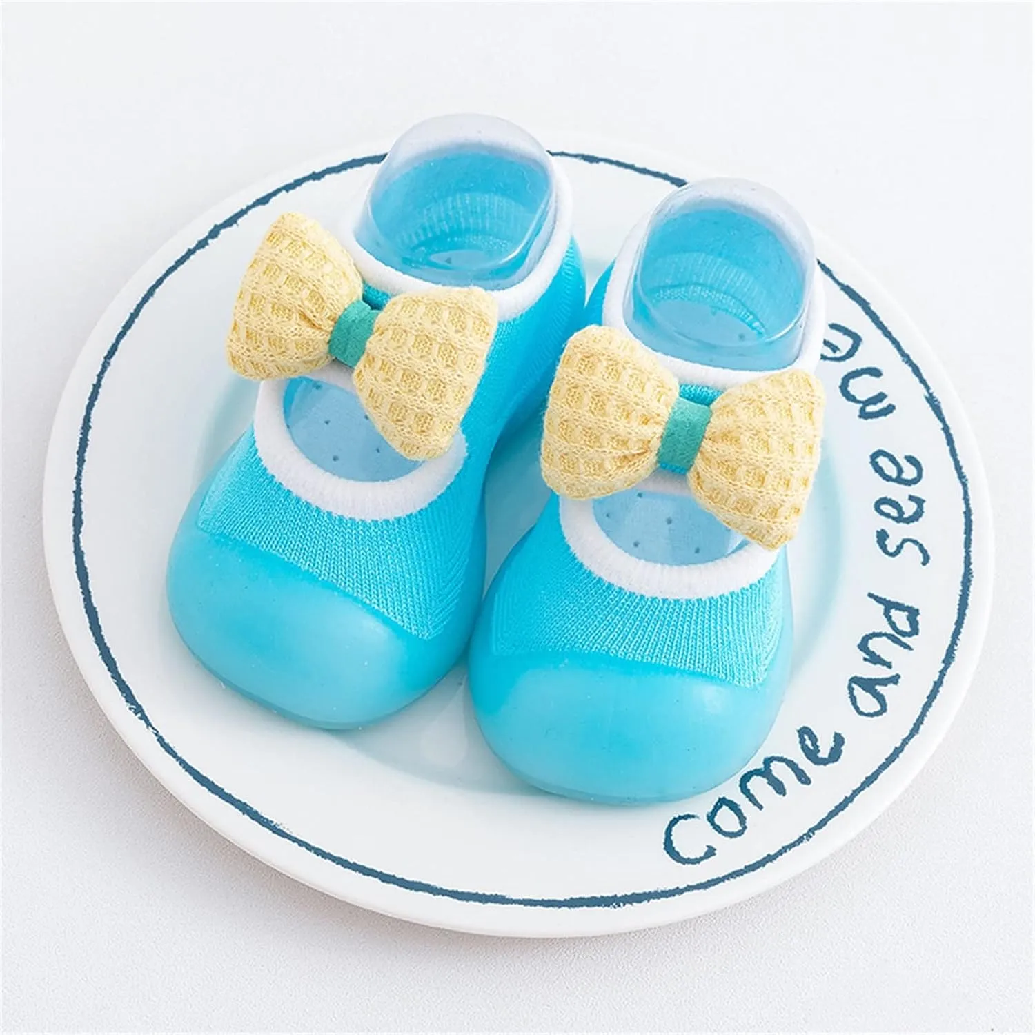 Baby Walking Shoes,Baby Sock Shoes Toddler Newborn Boys Girls Shoes Cute Bowknot Soft Antislip First Walking 0-3 Years
