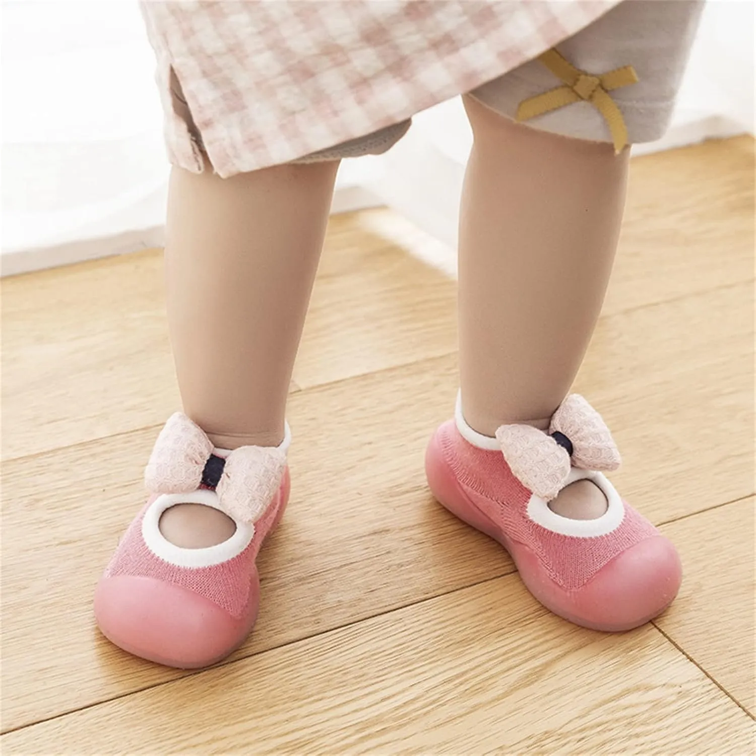 Baby Walking Shoes,Baby Sock Shoes Toddler Newborn Boys Girls Shoes Cute Bowknot Soft Antislip First Walking 0-3 Years