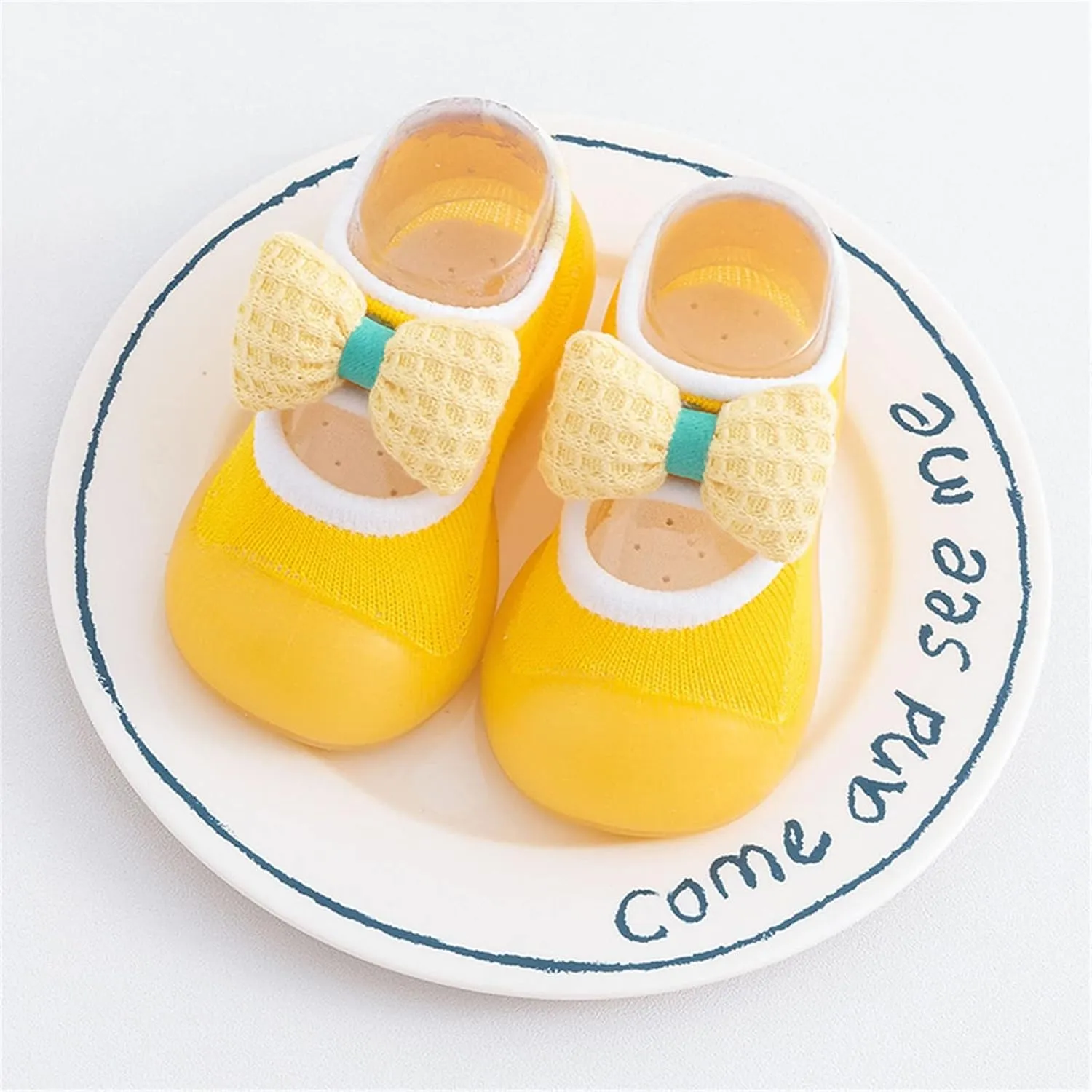 Baby Walking Shoes,Baby Sock Shoes Toddler Newborn Boys Girls Shoes Cute Bowknot Soft Antislip First Walking 0-3 Years