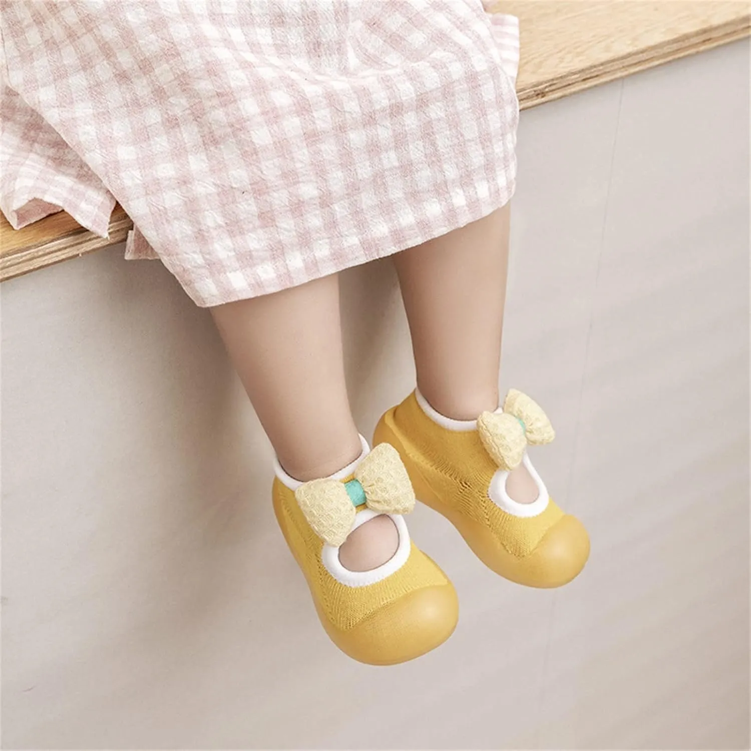 Baby Walking Shoes,Baby Sock Shoes Toddler Newborn Boys Girls Shoes Cute Bowknot Soft Antislip First Walking 0-3 Years