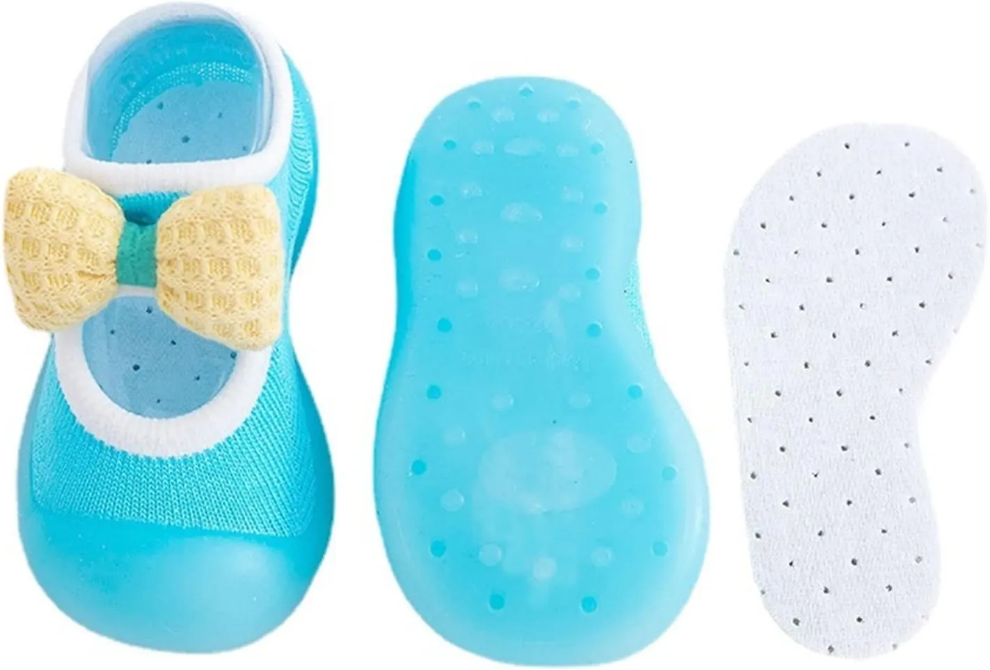 Baby Walking Shoes,Baby Sock Shoes Toddler Newborn Boys Girls Shoes Cute Bowknot Soft Antislip First Walking 0-3 Years