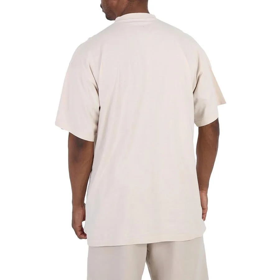 Balenciaga Your Ad Here Chalky White Oversized Logo Cotton T-Shirt