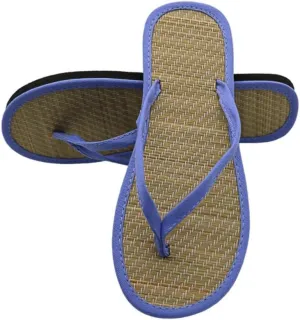 Bamboo Slippers Sandals for Women Tatami Flip Flops Straw Rattan Woven Grass Japanese Slides Non Slip Wooden Zori Beach Travel Hawaiian Summer Indoor House Boho Standing All Day Comfortable Walking