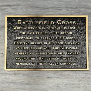 Battlefield Cross Bronze Plaque