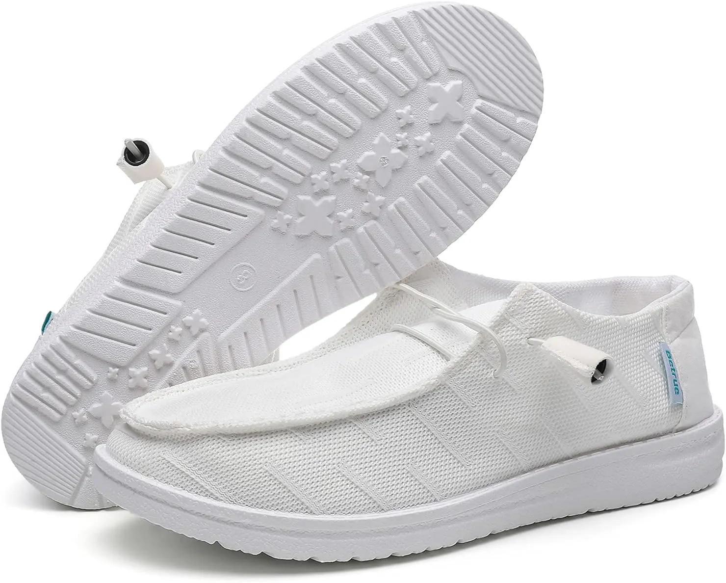 Betrue Women's Lightweight Boat Shoes, Casual Loafers, Slip On Deck Shoes, Breathable Canvas Sneakers