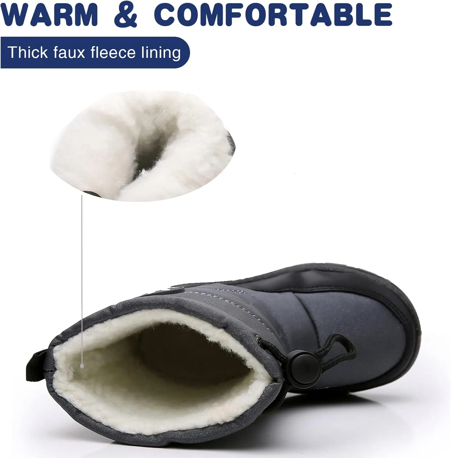 Blikcon Boys Snow Boots Outdoor Cold Weather Winter Boots (Toddler/Little Kid)