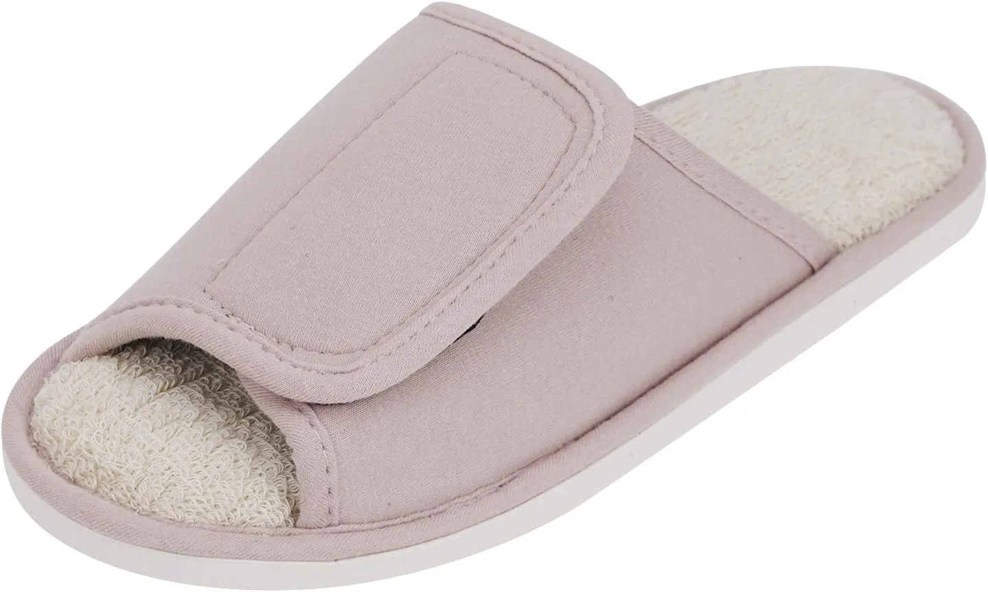 BXT Unisex Diabetic Slippers Open-Toe Arthritis Shoes Adjustable Closure Non-Slip Slide Slippers for Swollen Flat Feet Edema