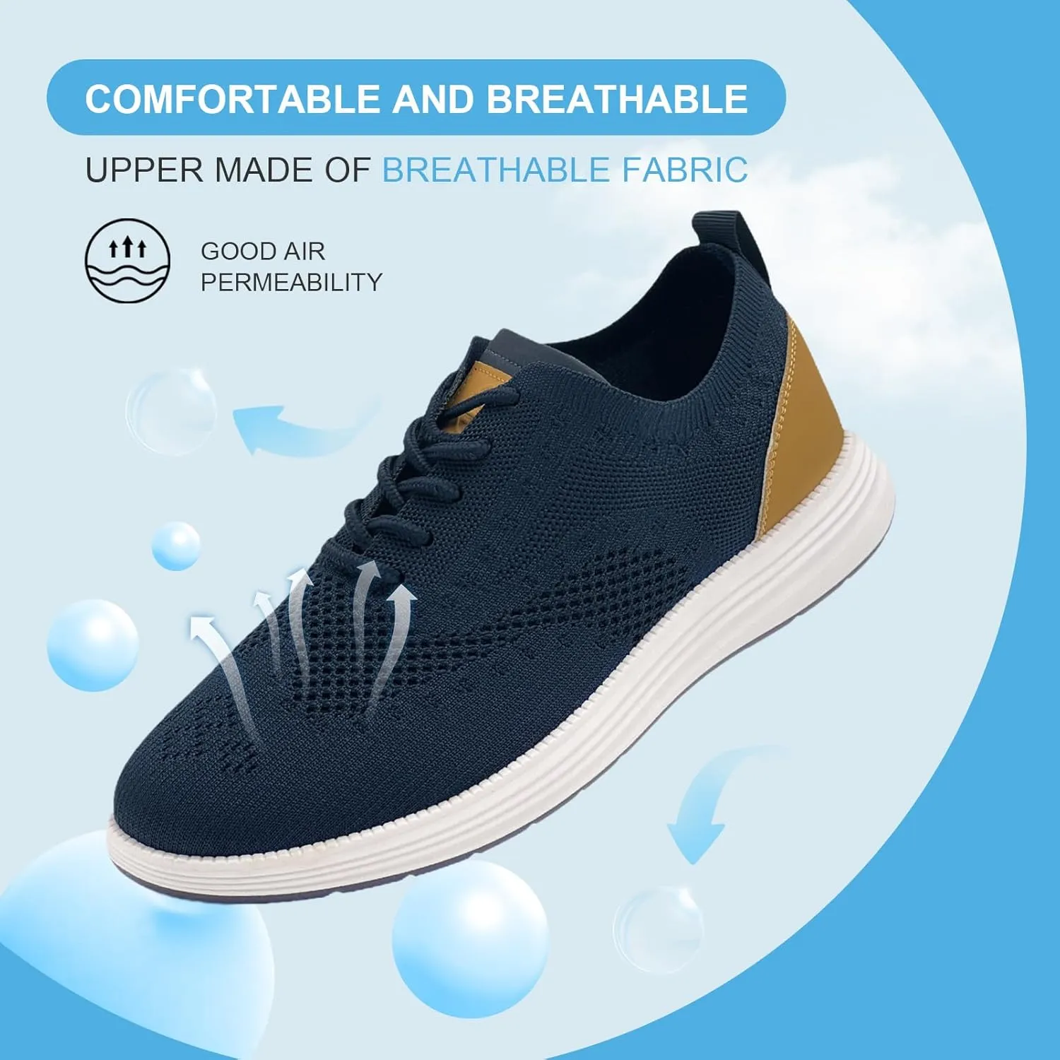 Casual Dress Shoes for Men Business Oxfords Fashion Sneakers Comfortable Loafers Mens Walking Shoes