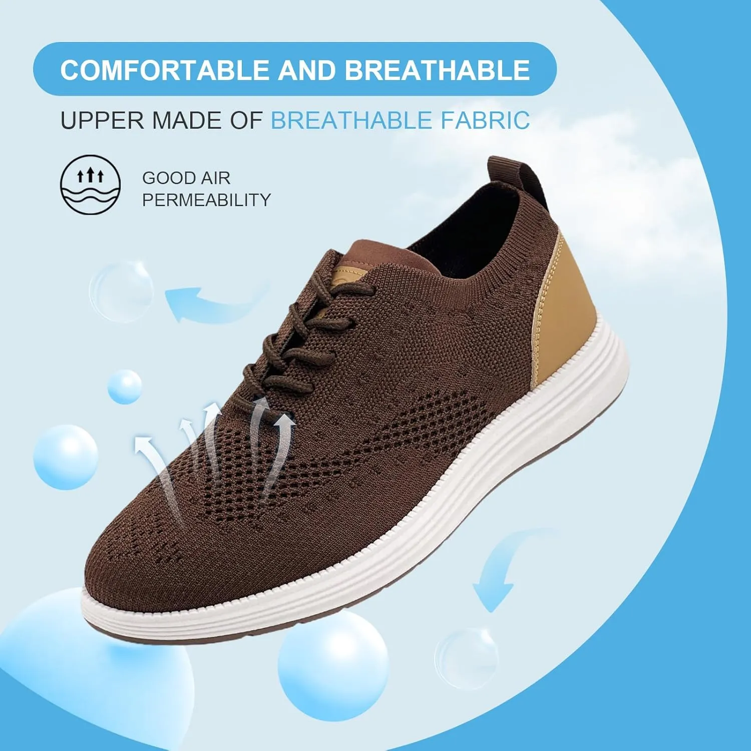 Casual Dress Shoes for Men Business Oxfords Fashion Sneakers Comfortable Loafers Mens Walking Shoes