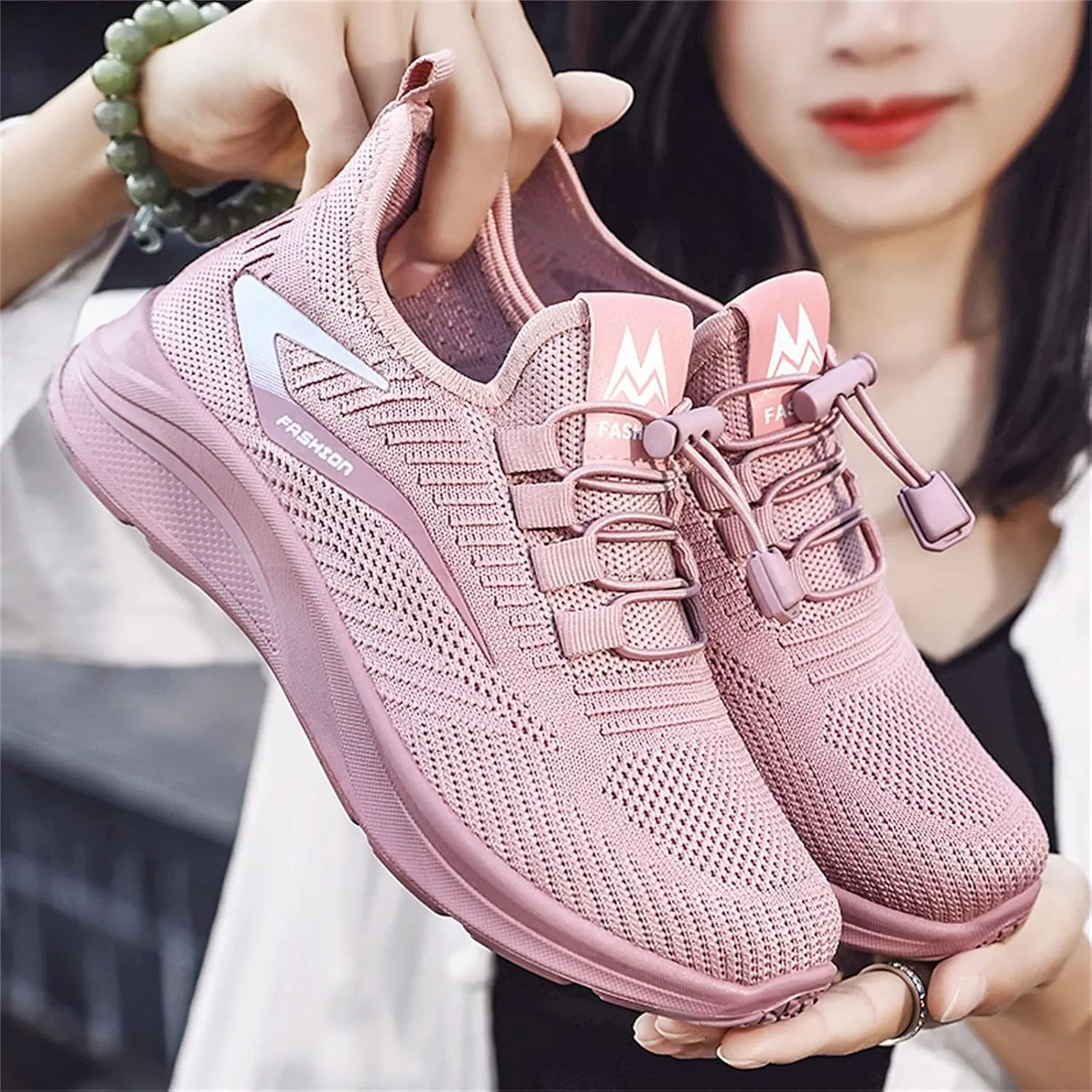 Cathalem Pink Solid Running Slip On Sneakers Slip Ins Shoes Mens Hands Free Orthopedic Walking Shoes for Men