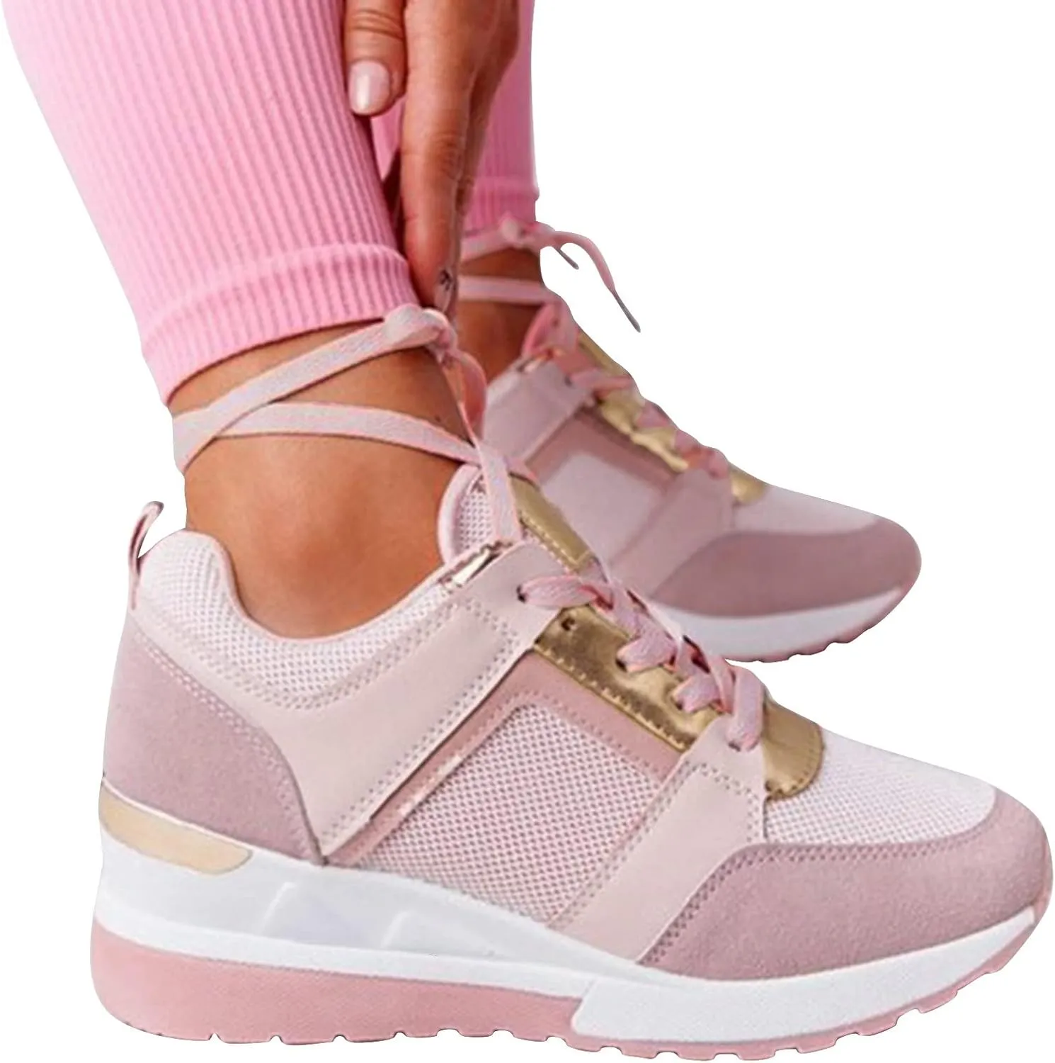 Cathalem Sneakers for Women Slip On Walking Shoes with Arch Support Running Sneakers Non Slip Breathable Tennis Shoes