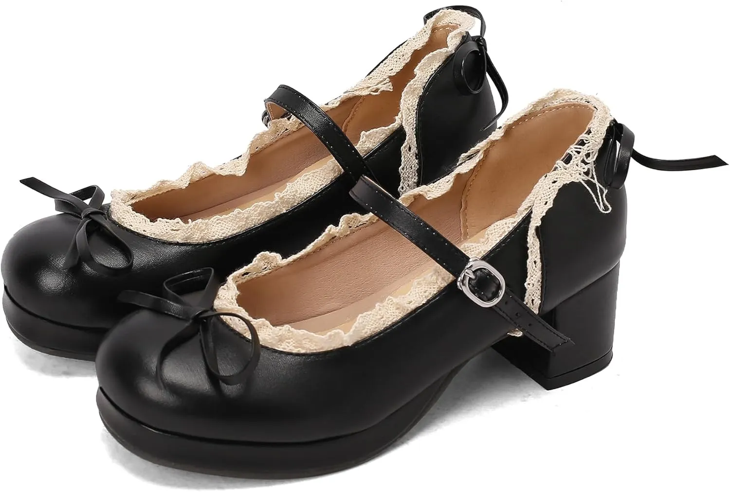 Classic Ankle Strap Platform Block Heel Women Shoes