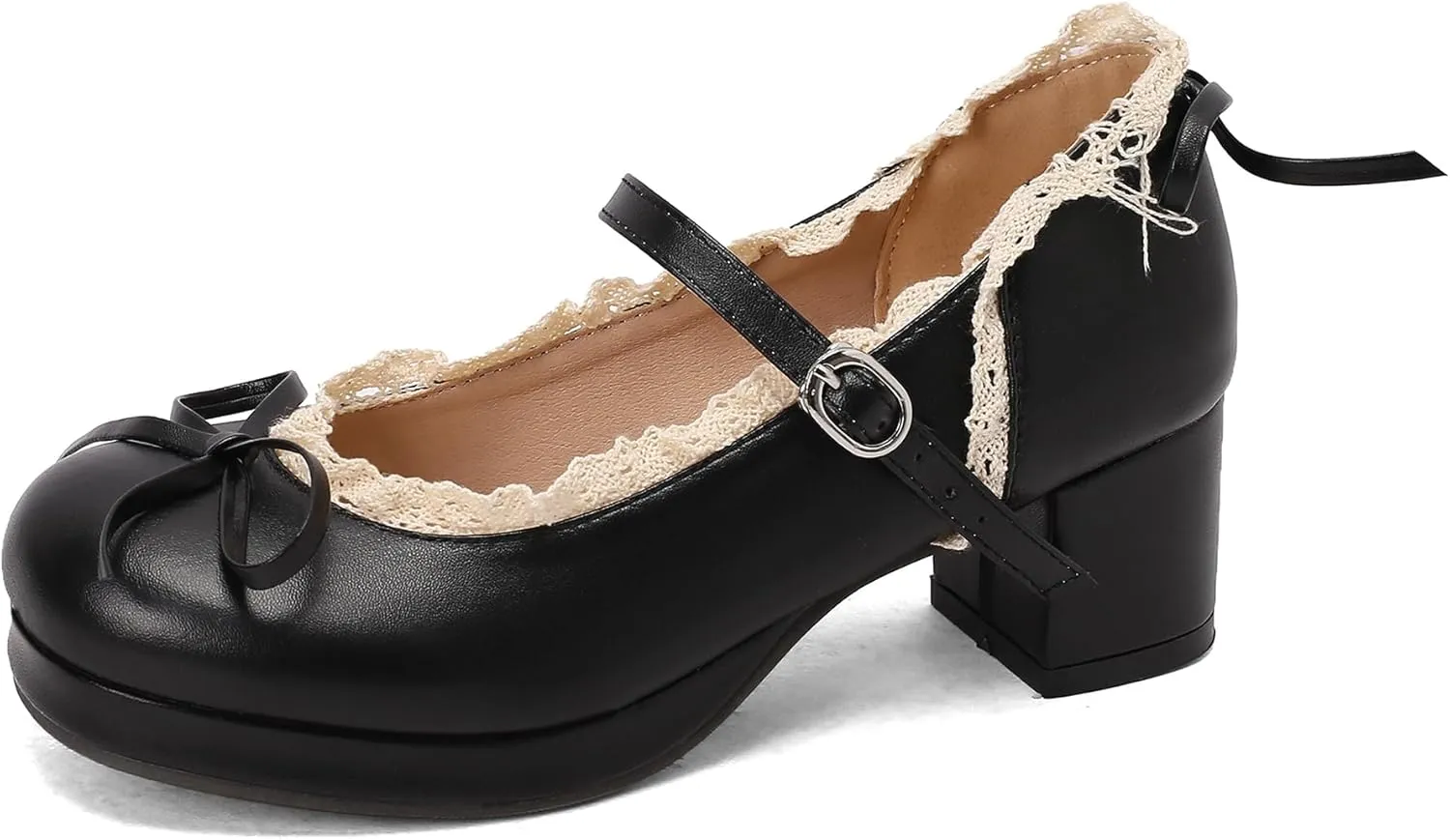 Classic Ankle Strap Platform Block Heel Women Shoes