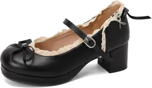 Classic Ankle Strap Platform Block Heel Women Shoes
