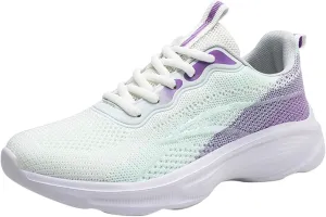 Classic Athletic Skateboard Sneakers for Women Casual Lace Up Non Slip Walking Shoes Lightweight Workout Shoe