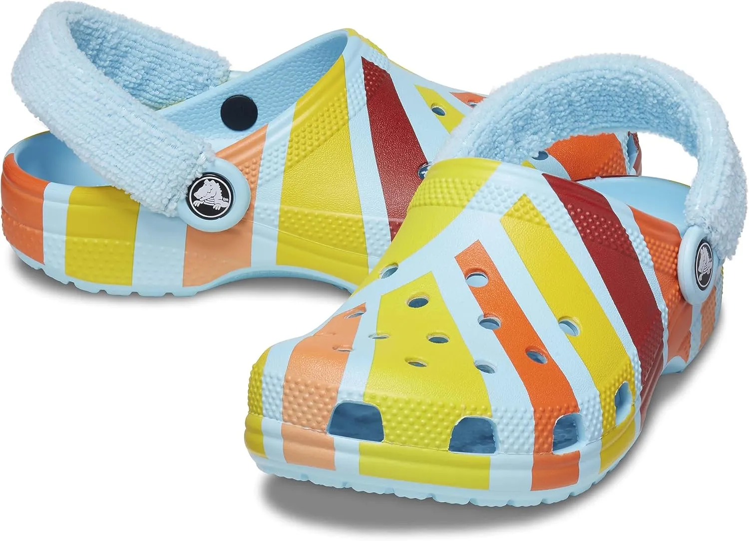 Crocs Unisex-Child Classic Graphic Clog with Terry Cloth Backstrap