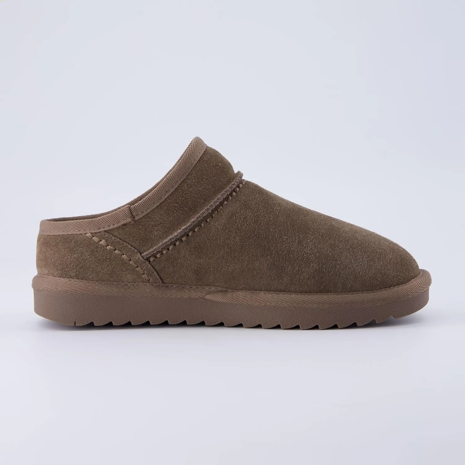 CUSHIONAIRE Women's Hilo 2 Premium Suede Slip-On House Slippers  Clog Slippers for Women, Memory Foam, Faux Shearling, Wide Widths Available
