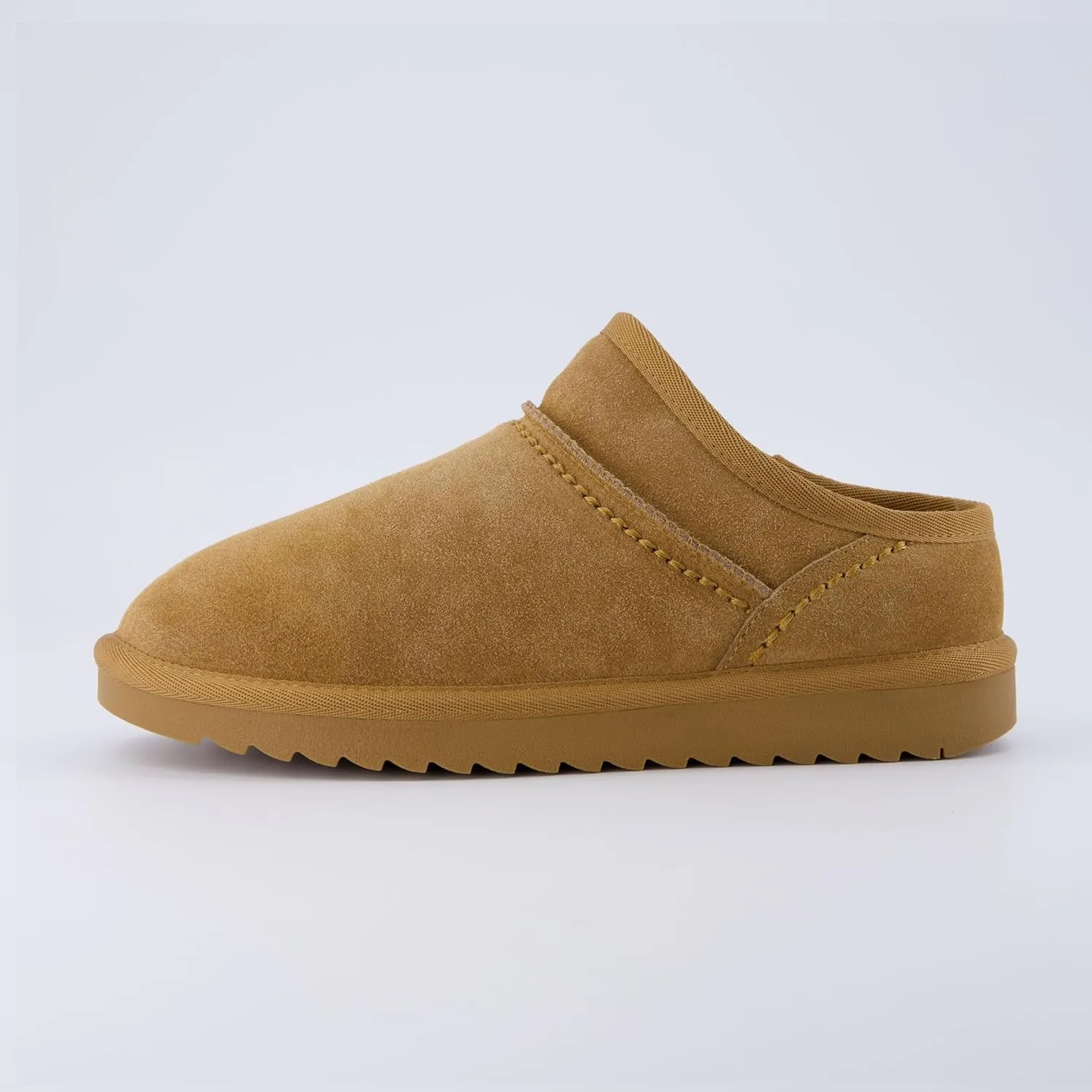 CUSHIONAIRE Women's Hilo 2 Premium Suede Slip-On House Slippers  Clog Slippers for Women, Memory Foam, Faux Shearling, Wide Widths Available