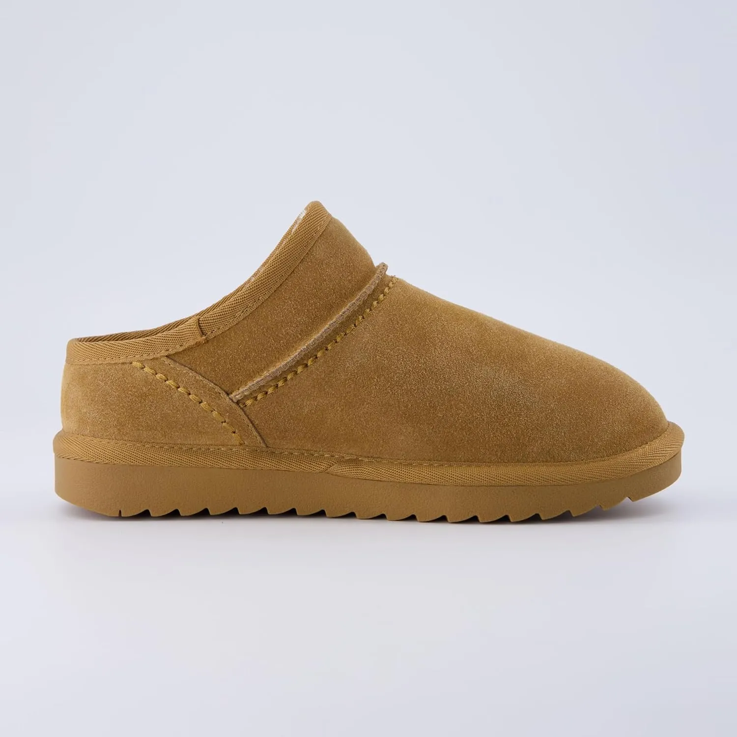 CUSHIONAIRE Women's Hilo 2 Premium Suede Slip-On House Slippers  Clog Slippers for Women, Memory Foam, Faux Shearling, Wide Widths Available