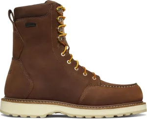 Danner Cedar River 8 Waterproof Work Boots for Men - Premium Leather with Breathable Lining, Comfort Footbed & Non Slip Rubber Outsole, EH Resistant