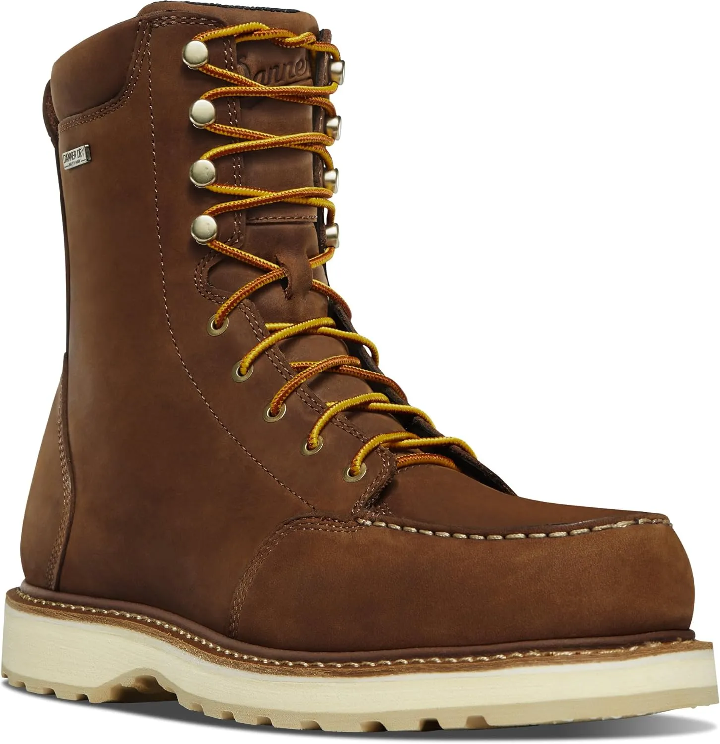 Danner Cedar River 8 Waterproof Work Boots for Men - Premium Leather with Breathable Lining, Comfort Footbed & Non Slip Rubber Outsole, EH Resistant