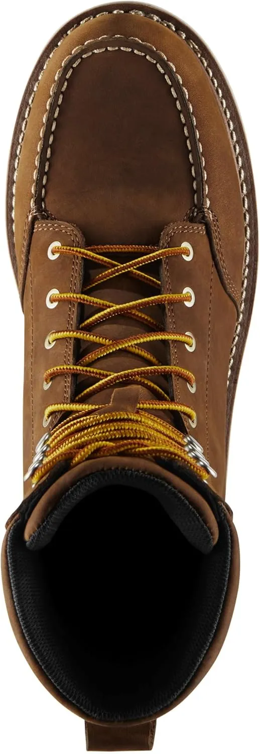Danner Cedar River 8 Waterproof Work Boots for Men - Premium Leather with Breathable Lining, Comfort Footbed & Non Slip Rubber Outsole, EH Resistant