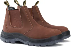 DIIG Work Boots for Men, Steel Toe Waterproof Working Boots, Slip Resistant Anti-Static Slip-on Safety Working Shoes 8 9 10 11 12 13 (CRZ/822EE, 9)