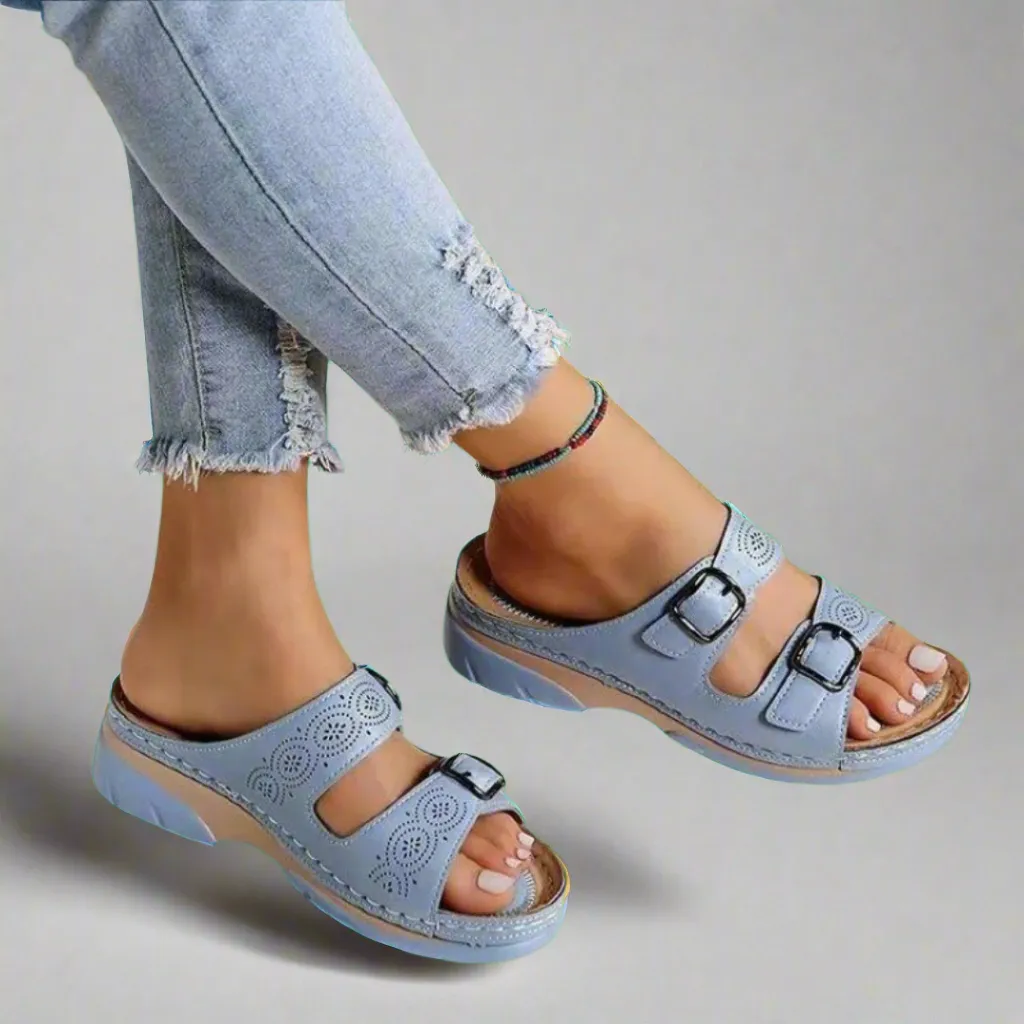 Dorothee | Wedge Sandals with Double Strap  Comfortable and Stylish