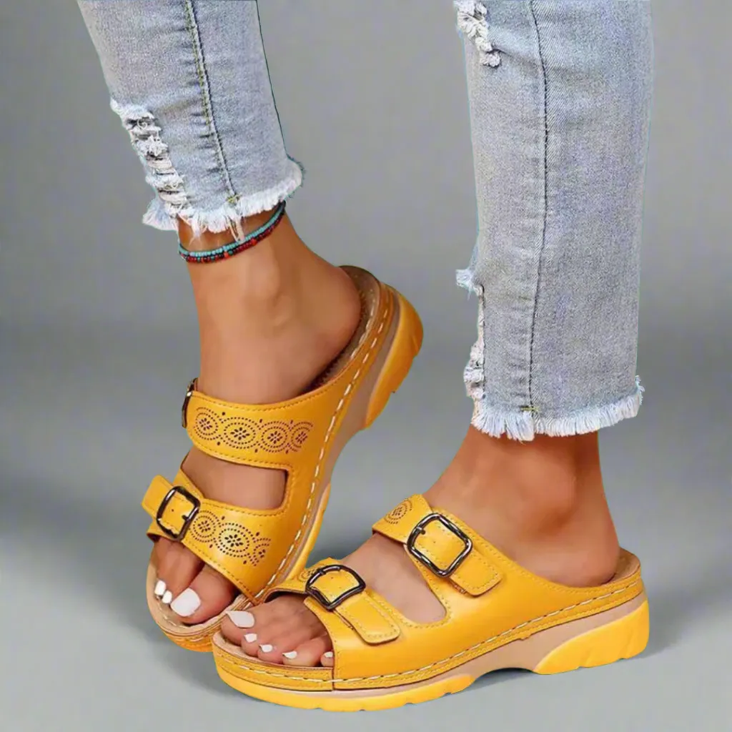 Dorothee | Wedge Sandals with Double Strap  Comfortable and Stylish