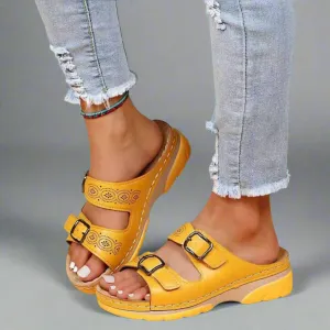 Dorothee | Wedge Sandals with Double Straps  Comfortable and Stylish