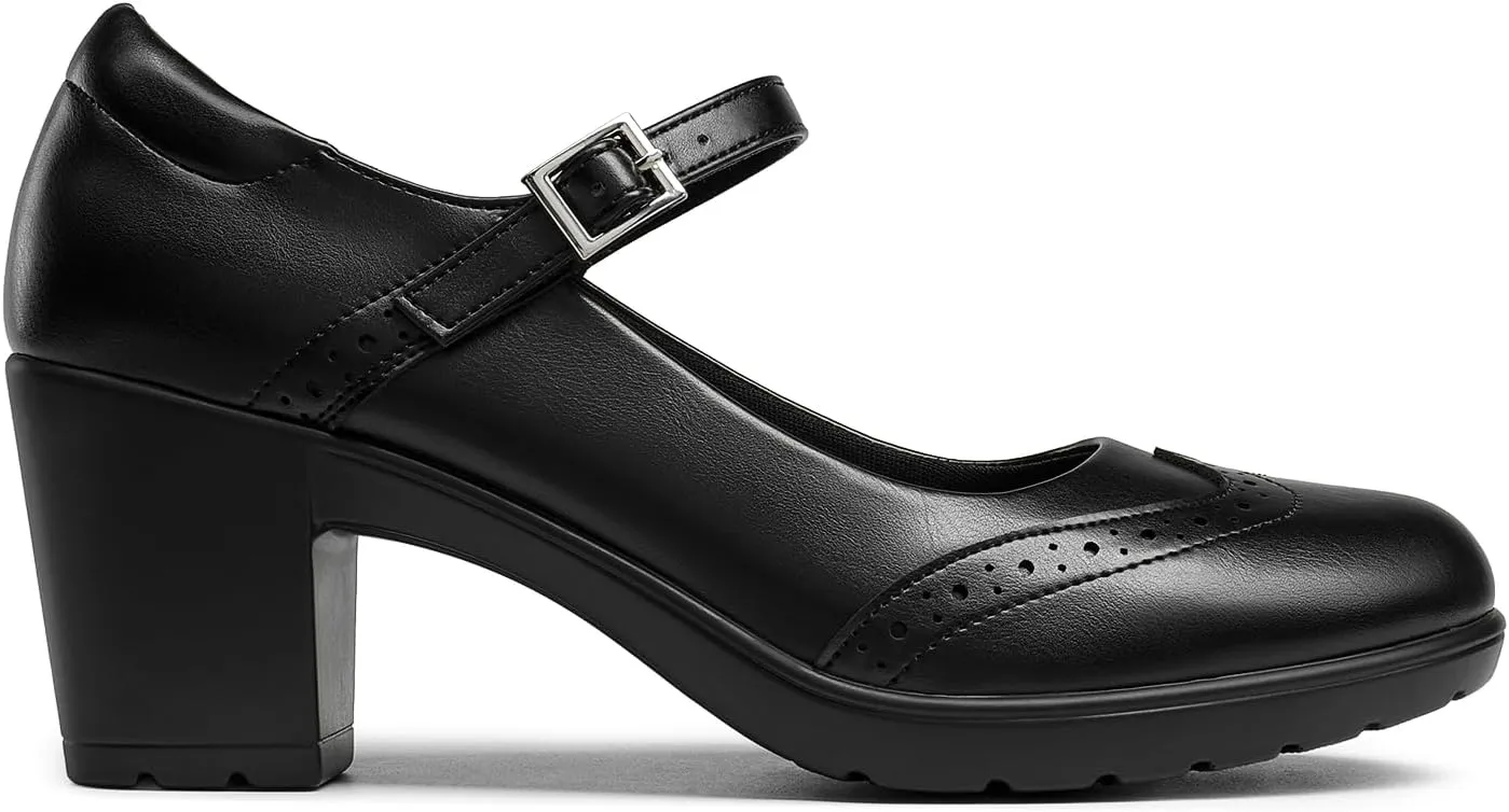 DREAM PAIRS Women's Oxfords Mary Jane Dress Shoes Heels for Women