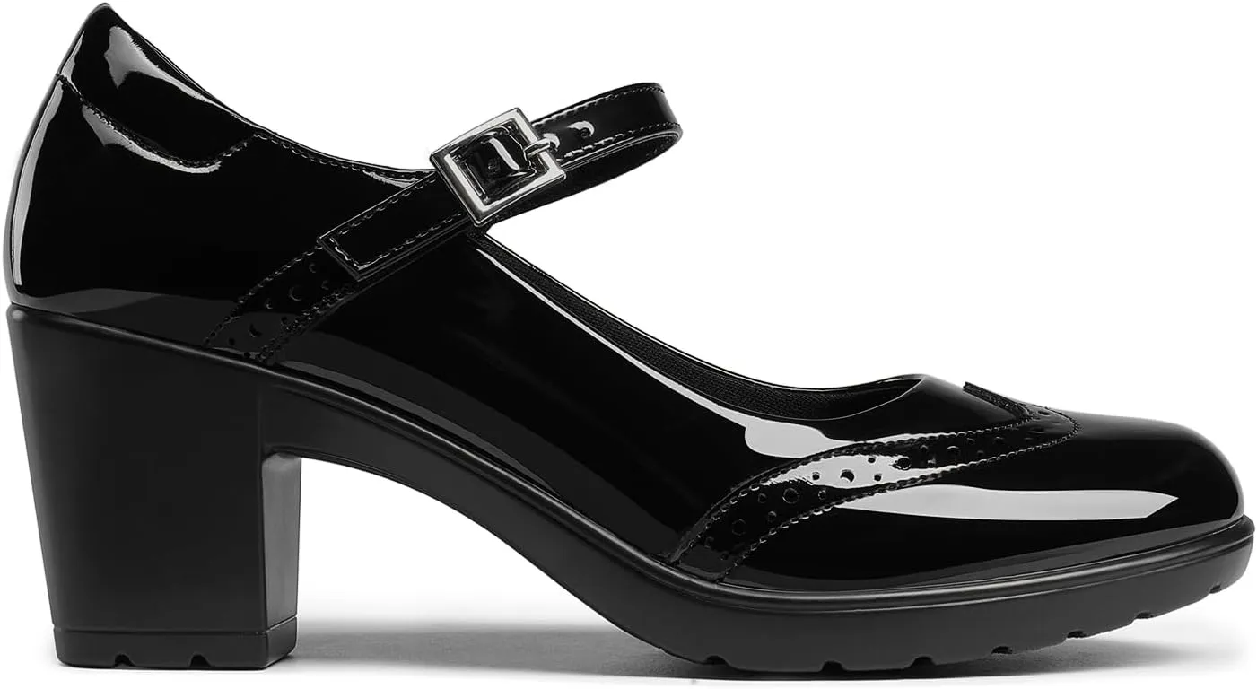DREAM PAIRS Women's Oxfords Mary Jane Dress Shoes Heels for Women