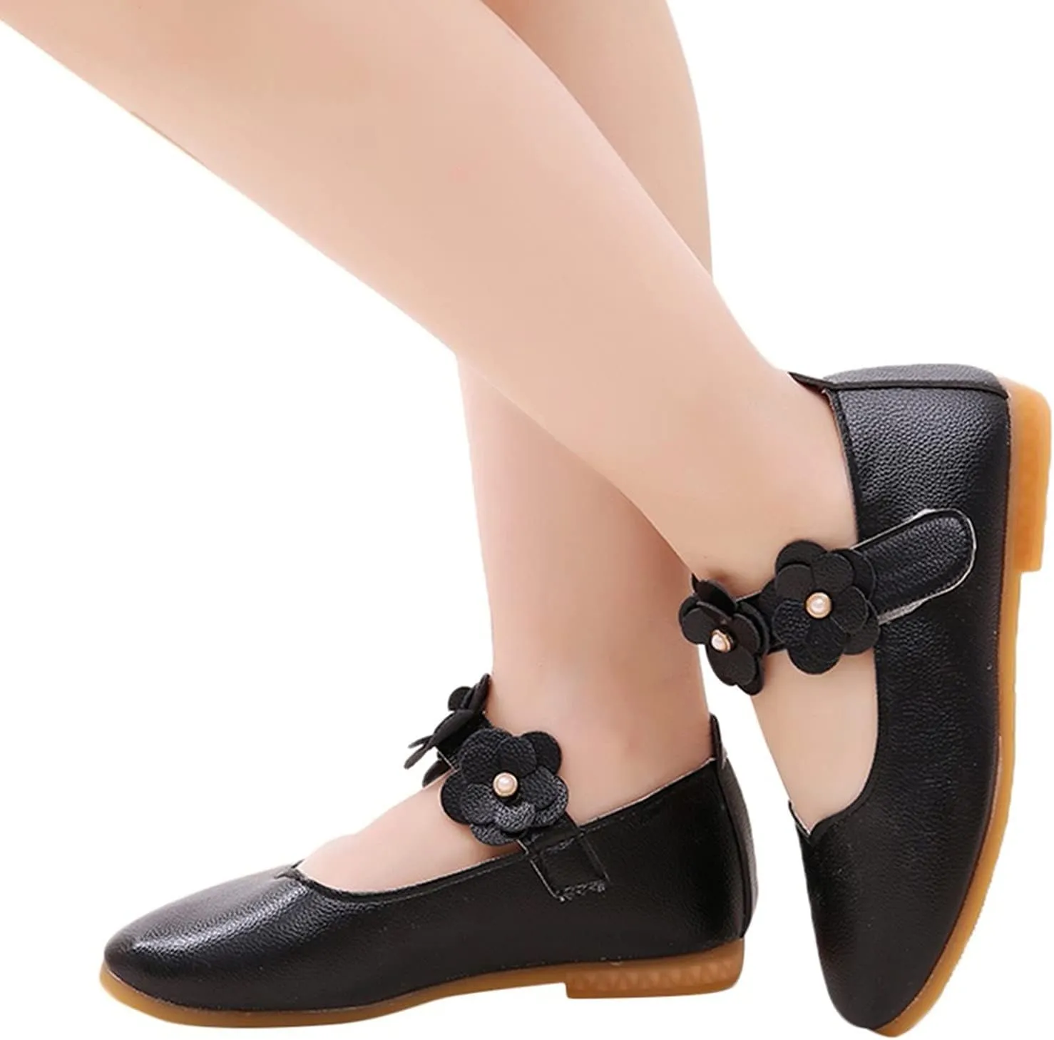 Dress Shoes for Girls,0-12 Years Children Kid Baby Girls Flower Leather Single Shoes Soft Dance Princess Shoes