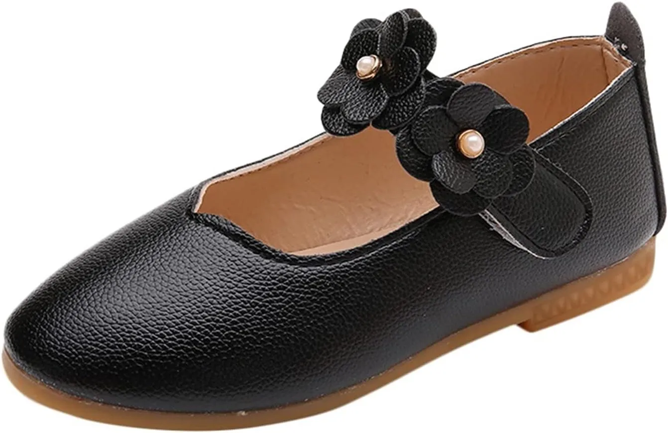 Dress Shoes for Girls,0-12 Years Children Kid Baby Girls Flower Leather Single Shoes Soft Dance Princess Shoes