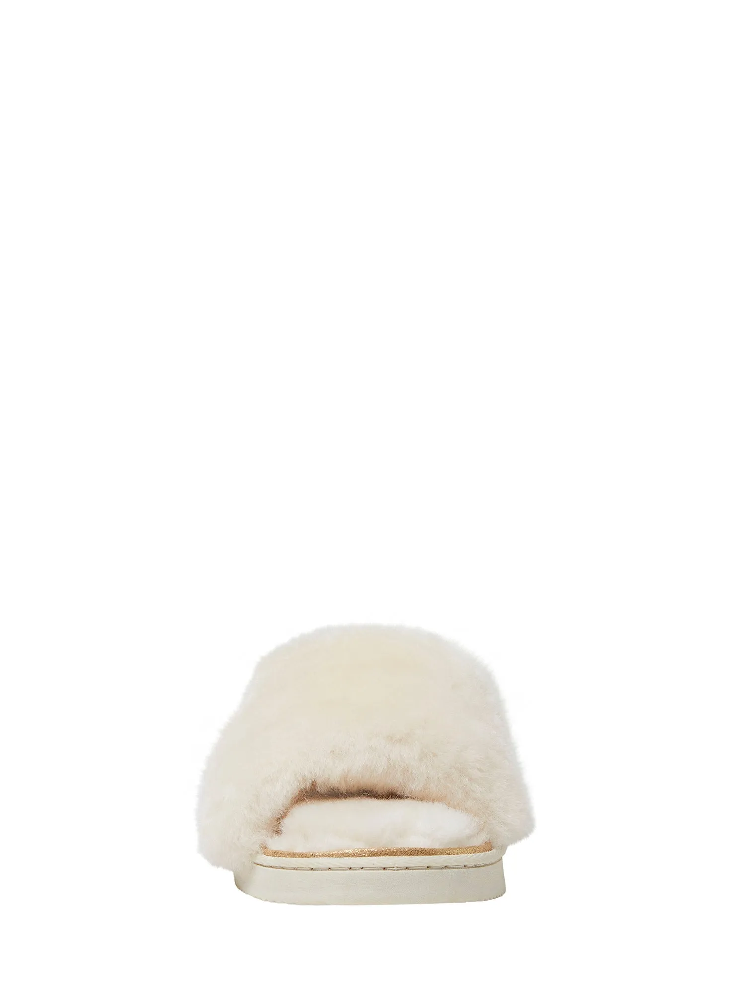 Fireside by Dearfoams Women's Cairns Genuine Shearling Fuzzy Slide Slipper