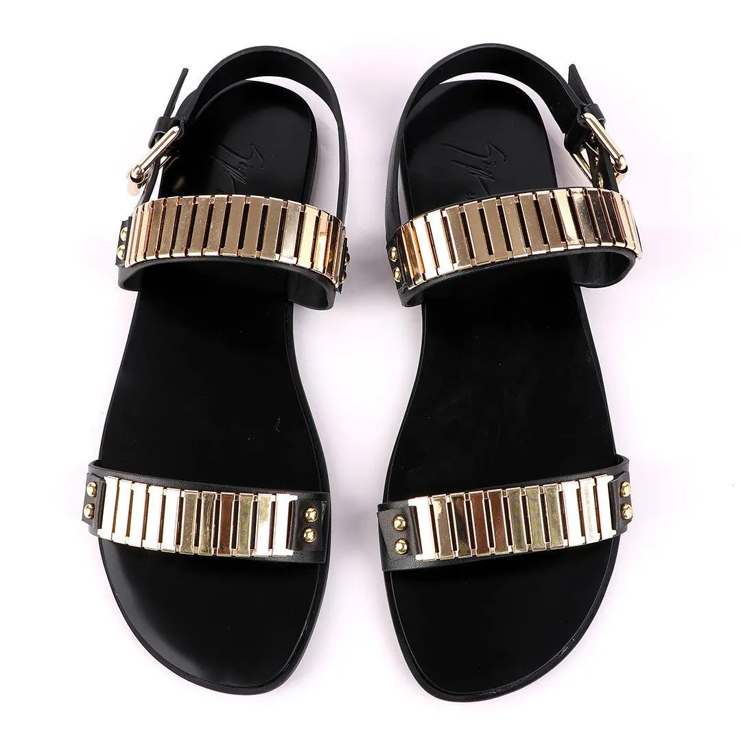 Giuseppe Zanotti Gold Figaro Double Strap Sandals
