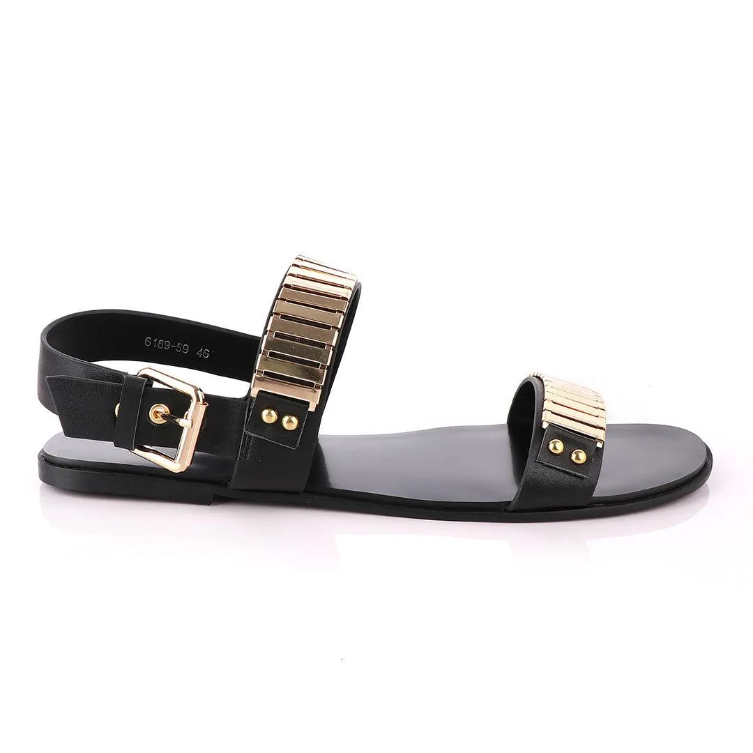 Giuseppe Zanotti Gold Figaro Double Strap Sandals