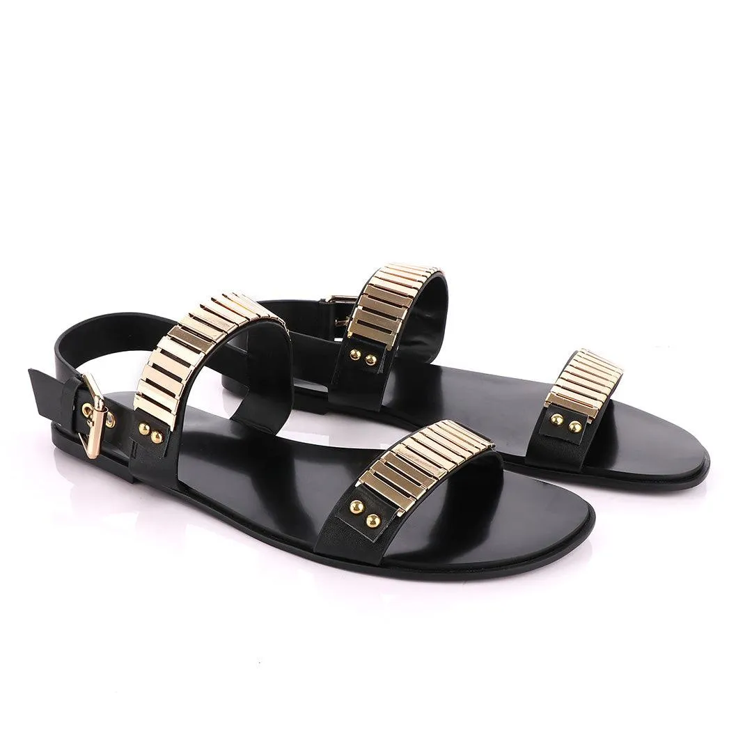 Giuseppe Zanotti Gold Figaro Double Strap Sandals