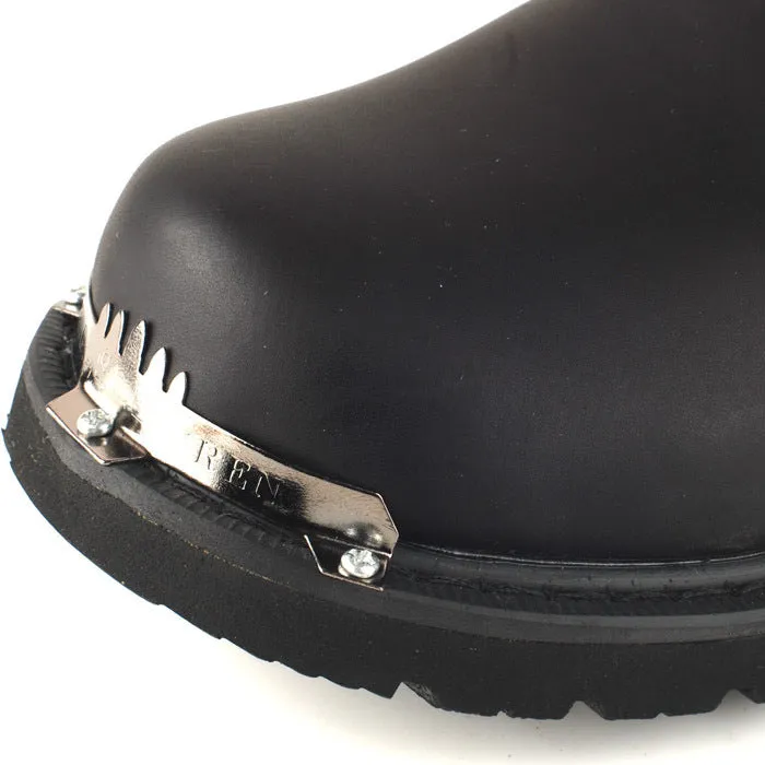 High-top Men's Outdoor Military Boots Leather Tooling